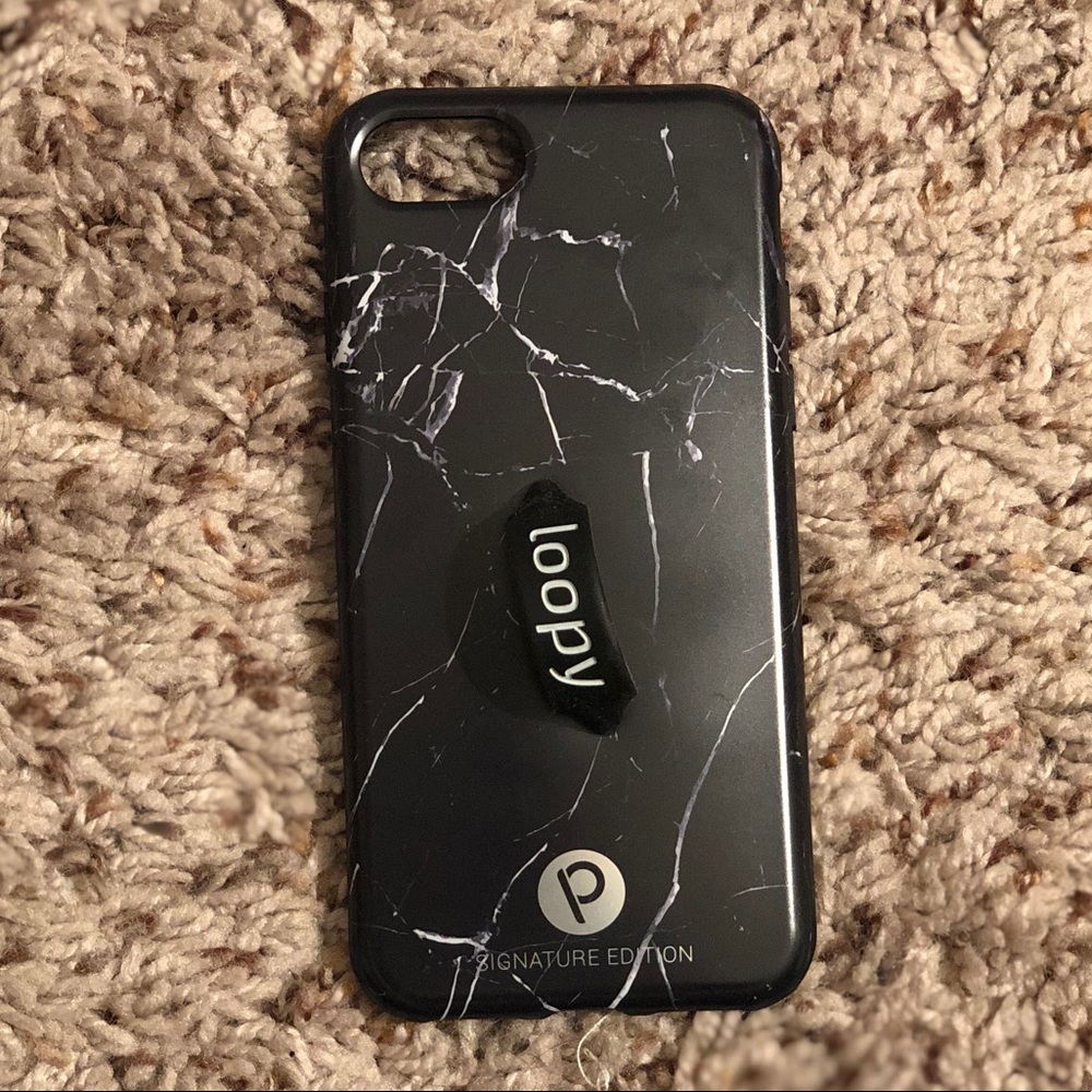 iPhone 7 Black marble loopy case - best case ever